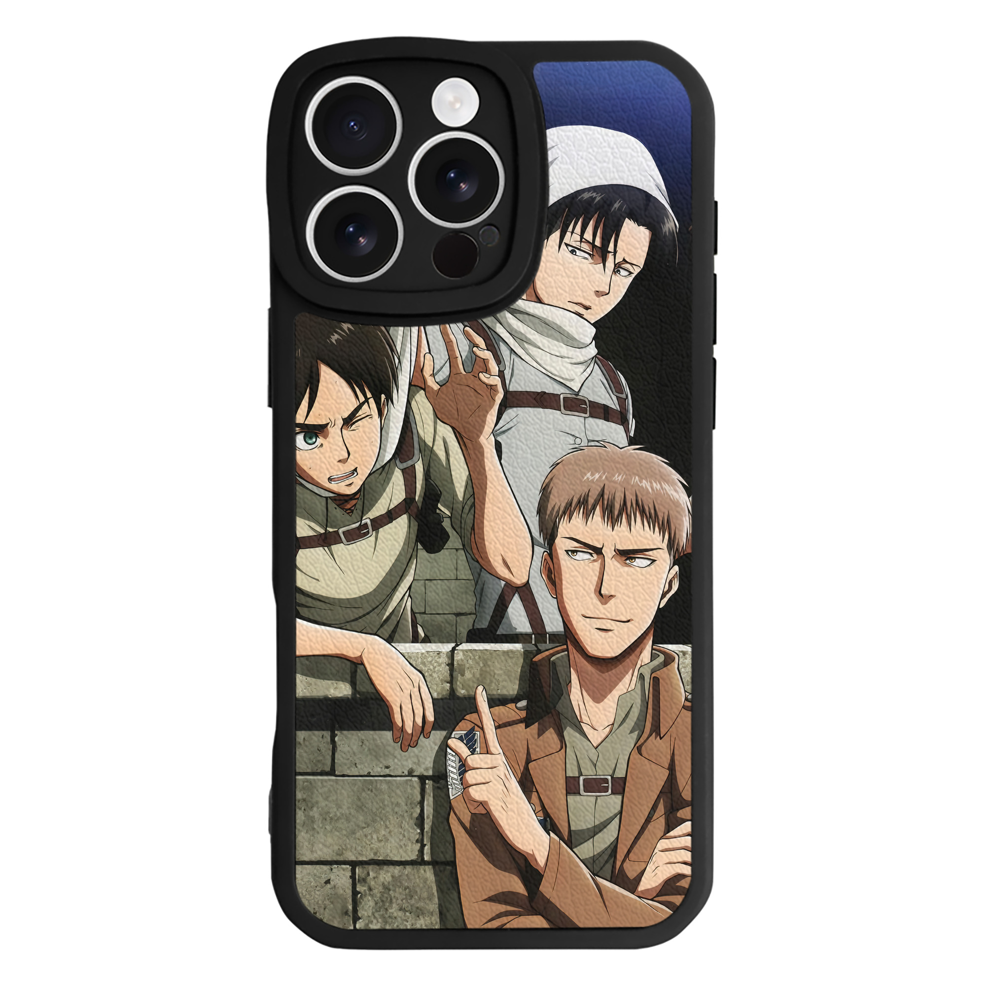 （画像用） 進撃の巨人 Attack on Titan 【iPhone 16シリーズ対応】シリコンスマホケース（レザー調） 材質：シリコン
